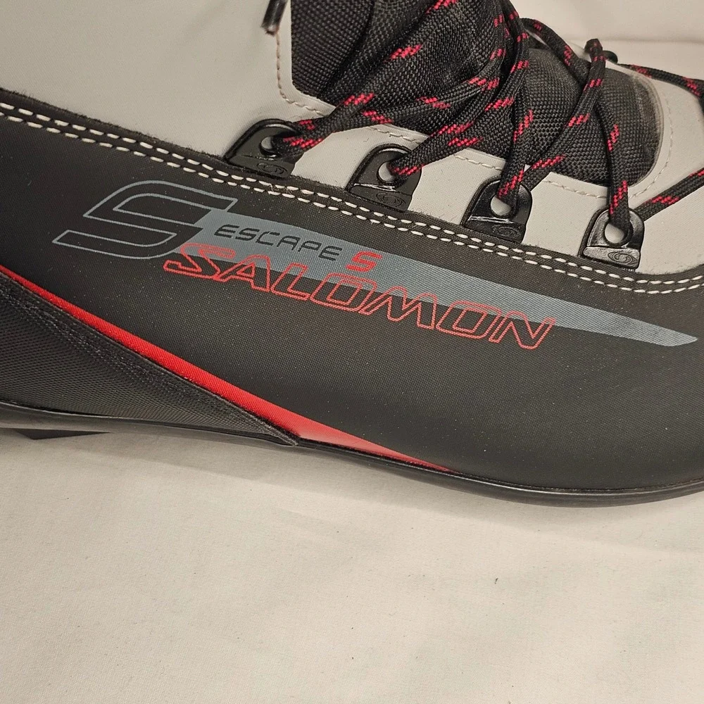 Salomon Escape 5 SNS Profil Mens Cross Country Ski Boots Black Grey Size 10.5‎